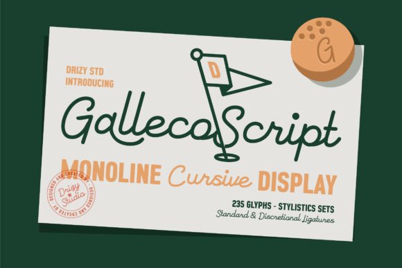 Galleco: A Monoline Cursive Font for Elegant Branding