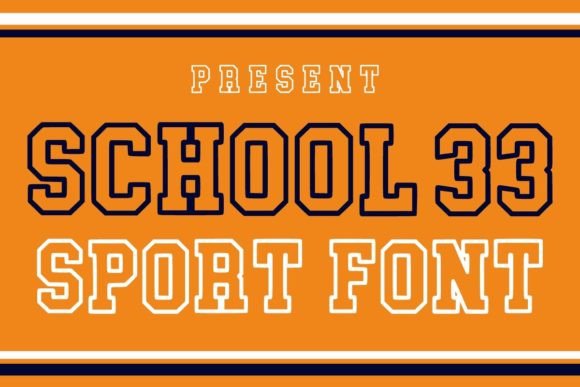School 33: A Strategic Approach to a Bold Display Sport Font