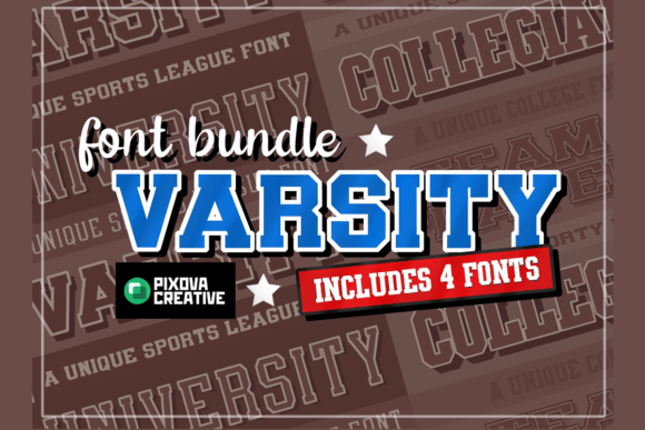 Varsity College Sport Bundle: Elevating Your Designs with Athletic Typography